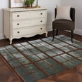 thumbnail image 4 of Misty Forest Washable Area Rugs 4'x6', Wooden Window Forest Mountain Retro Tree Low Pile Throw Living Room Rug Non-Slip Sturdy Edge Binding Carpet for Indoor Entryway Bedside Kitchen, 4 of 9