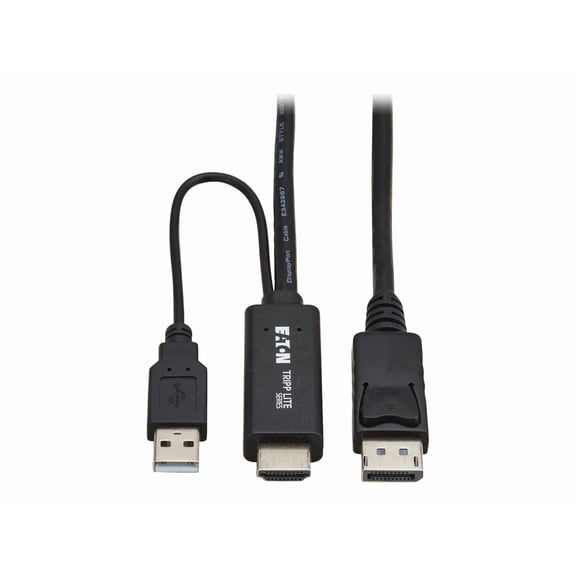 Tripp Lite series HDMI to DisplayPort Active Adapter Cable [M/M] - 4K 60 Hz, USB Power, Black, 1 m (p567-01m-4k6)