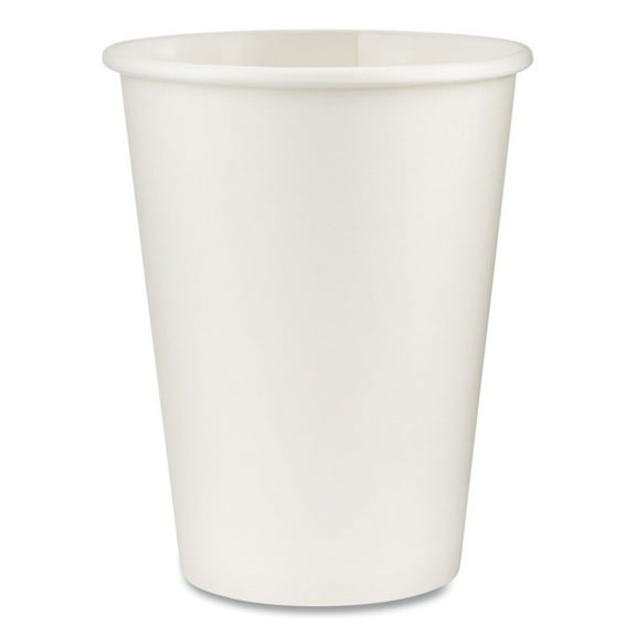 Dixie 2342W 12 oz. Paper Hot Cups - White (50/Sleeve, 20 Sleeves/Carton)