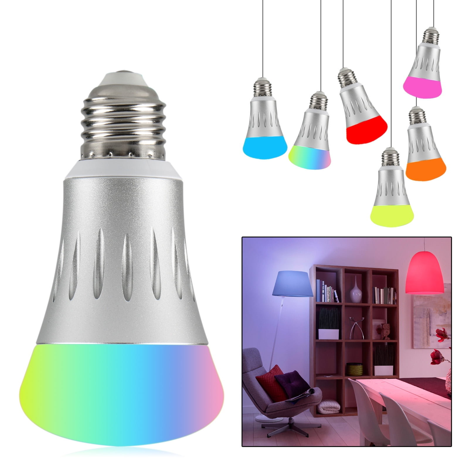 Eeekit Wifi Wireless Smart Led Bulb 7w E27 Remote Control Eeekit Wifi Wireless Smart Led Bulb 7w E27 Remote Control Lamp Compatible With Google Home Rgb Multicolored Changing Mood Night Light Party