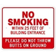 thumbnail image 1 of No Smoking In Building Entrance Sign, 24x30 Aluminum, 1 of 1