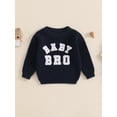 thumbnail image 2 of Suealasg Baby Boys Knit Sweater Long Sleeve Letter Embroidery Knitwears Pullover Tops 3 6 9 12 18 Months Infant Boys Fall Winter Sweater Clothes, 2 of 7