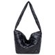 thumbnail image 1 of Bolso de mano casual para mujer Bolsos de viaje acolchados Bolso de hombro único de color sólido, 1 of 9