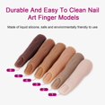 thumbnail image 3 of Silicone Practice Fingers Nails Realistic Easy to Clean Nail Art Training Hand Bendable Fake Finger Model, 3 of 10