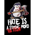thumbnail image 3 of Psycho Penguin - Sudadera Hate Is The Right Word para Hombre (Negro), 3 of 3