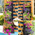 thumbnail image 3 of Bolsas de cultivo colgantes con 7 bolsillos, macetas verticales para colgar en la pared, para decoración del hogar, jardín y patio (negro), 3 of 4