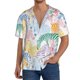 thumbnail image 1 of Balery Zebra Colourful Camisa Casual de Manga Corta con Botones para Hombre, Texturizada, Estilo Cubano, para Playa, Verano-X-Large, 1 of 5