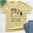 thumbnail image 2 of Kids Don't Even Goat There Shirt, Youth Kids Boy Girl T-Shirt, Goat Shirt, Farm Shirt, Pun Shirt, Farmer Tee, Yellow, X-Small, 2 of 4