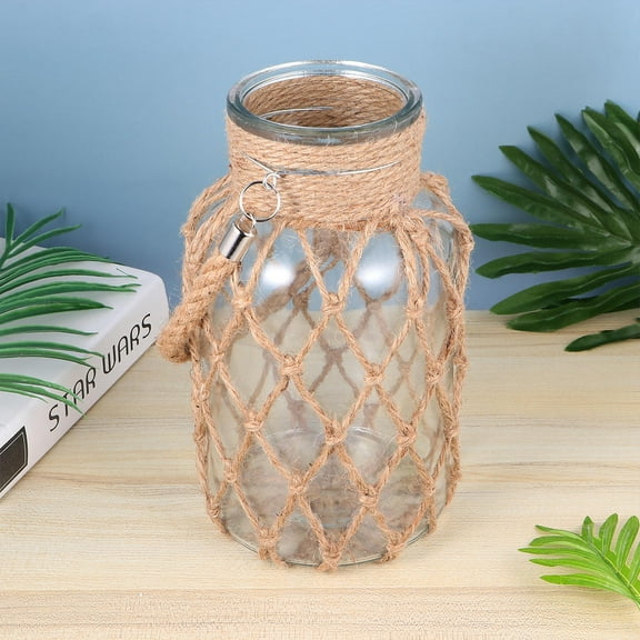 KALLORY 1Pack Glass Flower Vases Transparent Color for Plant Lovers