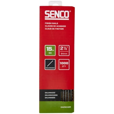 SENCO DA25EABR 2-1/2" 15 Gauge Angled Finish Nails, Galvanized Finish 1,000 Count Pack