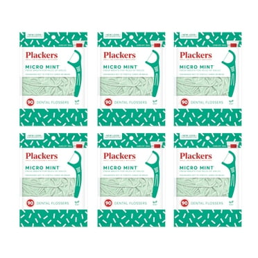 Plackers Micro Mint Dental Flossers (Pack of 6)