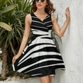 thumbnail image 3 of Animal Print Zebra Dress Summer Street Style Dresses Female Sleeveless Printed Sundress, 3 of 7