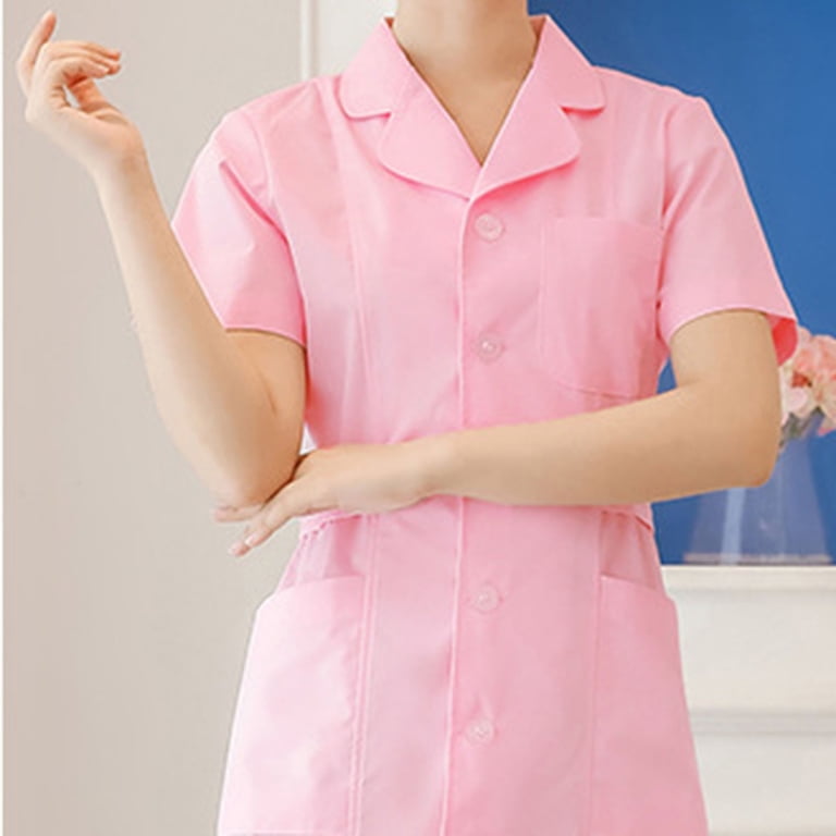 pink nurse uniform dress Cotton Pink Nurse Uniform
