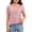 Pink, variant on Ruyang Girls Short Sleeve Shirts Ribbed Knit Scoop Neck Sparkly T-Shirts for Tween Girl Summer Trendy Sequin Tee Tops Summer Clothes