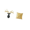 thumbnail image 5 of Dualoai Boho Resin Deer Head Wall Sculpture Collectible Artwork Mount Decor for Office Home with Elegant Throw Pillow Cover Cushion Square for Living Room Dorm Car, 5 of 8
