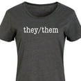 thumbnail image 3 of Instant Message - They Them Pronouns - LGBT Pride - Women's Casual Summer Any Way Dress, 3 of 6