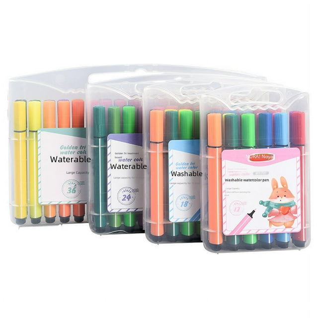 Pincel de acuarela de 48 colores, bolígrafo de pintura para niños, bolígrafo de color lavable, bolígrafo de arte para grafiti
