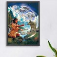 thumbnail image 1 of Cuadros Decorativos Kit de pintura por números DIY mujer Lobo aceite arte imagen artesanía hogar pared decoración DQrwqpou embutido en tela, 1 of 8