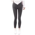 thumbnail image 1 of Gibobby Leggings con bolsillos dama Pantalones ajustables Head Legging Brace Double Casual Maternity Mujer Pantalones（Gris， XL), 1 of 5