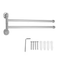 thumbnail image 4 of Bath Towel Rack Shelf, Swing Out Folding Arm & Shower Hook, 17in Wall Mounted Adjustable Swivel Hanging Rail, Bathroom Hanger Set, 4 of 4