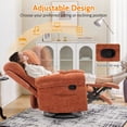 thumbnail image 3 of Korser Small Recliners for Small Spaces,Swivel Rocker Recliner Chair with Side Pockets for Living Room,Orange, 3 of 7