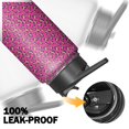 thumbnail image 5 of Leopard Print Insulated Stainless Steel Water Bottle with Straw & Cleaning Brush – 18 Oz | Leakproof, BPA-Free, 304 Stainless Steel, Wide Mouth, Travel Mug for Car, Gym, Office, 5 of 5