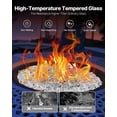thumbnail image 3 of Fireproof Glass 10 lbs 4.5 kg High Temperature Resistant Fireplace Mantel 1/2 inch 12.7 mm Reflective Smokeless Fire Pit Glass Stone High Gloss Landscaping for Fire Pit Tables Transparent, 3 of 6