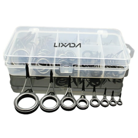 Lixada 75pcs Various Sizes Fishing Rod Guide Fishing Line Spinning Guide Eyes Rings Top Kit (Best Spinning Rod For The Money)