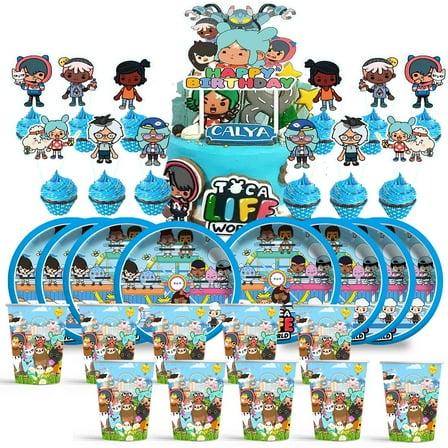 Birthday Cups Party Supplies Plates Fans Decorations Cake Topper Decor