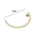 thumbnail image 6 of Fvsianol Hair Stick Faux Pearl Hair Fork Women Hair Fork Ancient Style Faux Pearl Decor Non slip Hair Ornament Alloy Moon Shaped Hair Jewelry, 6 of 8