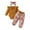 Brown, variant on Futezty Toddler Boys Girls Clothes Fall Winter Outfit Sets, Set For Kids Long Sleeve Round Neck Floral Elastic Waist 6M 1T 2T 3T 4T 5T 2PCS Everyday