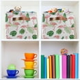 thumbnail image 6 of GZHJMY Storage Basket Flamingo Palm Leaf Foldable Canvas Laundry Baskets Bin Waterproof Inner Layer with Sturdy Handles for Toy Nursery Blanket Clothes 2 Pack, 6 of 7
