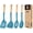 Blue, variant on Cooking Utensils Set, Perfectly Angled for Frying, Mixing,Serving,Draining,Turning and Stirring, Matte , Handles, Safe for Nonstick Cooking Surfaces,4 Pack (Black)