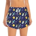 thumbnail image 2 of Balery Astronaut Corgi Pantalones cortos deportivos para mujer con forro y dos bolsillos, elásticos, para entrenamiento, gimnasio, yoga-XX-Large, 2 of 7