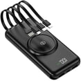 thumbnail image 1 of TUTT 30,000mAh Wireless Portable Charger Power Bank with Built-in 4 Cable, 6 Outputs & 3 Inputs Fast Charging External Power USB-C Battery Pack, LED Display, 1 of 9