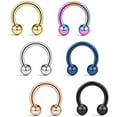 thumbnail image 1 of Briana Williams 12G Horseshoe Circular Rings Nose Septum, 1 of 1