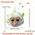thumbnail image 3 of Hearth & Gear 2D Tarsier Cartoon Animal Acrylic Keychain Car Rearview Accessory Backpack Pendant Outdoor Christmas Star Large Ornament Grapevine Garland with Berries String Beads Swinging Bear Car, 3 of 7