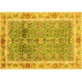 thumbnail image 1 of Ahgly Company Machine Washable Indoor Rectangle Oriental Yellow Traditional Area Rugs, 2' x 4', 1 of 4
