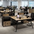 thumbnail image 4 of Wooden Executive Office Desk Work Professional Minimalist Modern Drawers Luxury Desk Tables Set Scrivania Tavolo Room Furniture My Lux Decor Round, 4 of 26