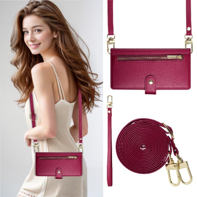GANGXUN flip leather case for Xiaomi Redmi Note 13 Pro Plus- Long and short straps,wallet design