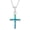 Blue, variant on Y'all Solid 925 Sterling Silver White Opal Inlay Cross Pendant , Unisex