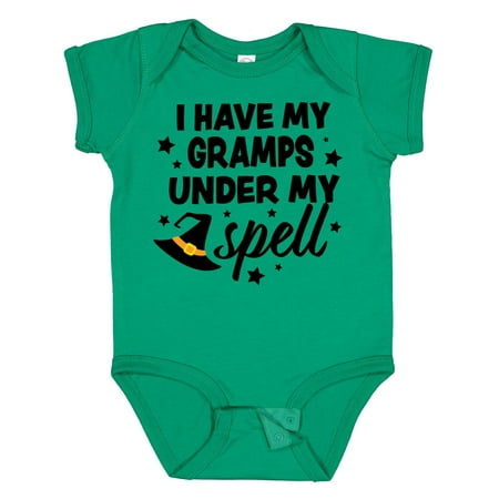 

Inktastic I Have My Gramps Under My Spell with Cute Witch Hat Gift Baby Boy or Baby Girl Bodysuit