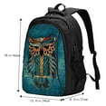 thumbnail image 5 of Disketp Owl In Blue Travel Laptop Backpack, Laptops Backpack with USB Charging Port, Water Resistant Computer Bag Gift for Men & Women, 5 of 7
