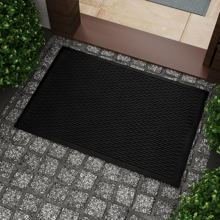 Heavy Duty Waterproof Door Mat - Low-Profile Indoor/Outdoor Entry Mat 3x5 Ft
