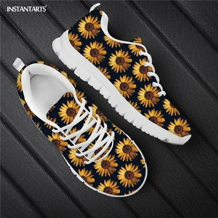 

Colorful Sunflower Print Women Sneakers Brand Design Unisex Lace Up Woman Flats Shoes Man Casual Shoe Breathable Ladies Sneaker