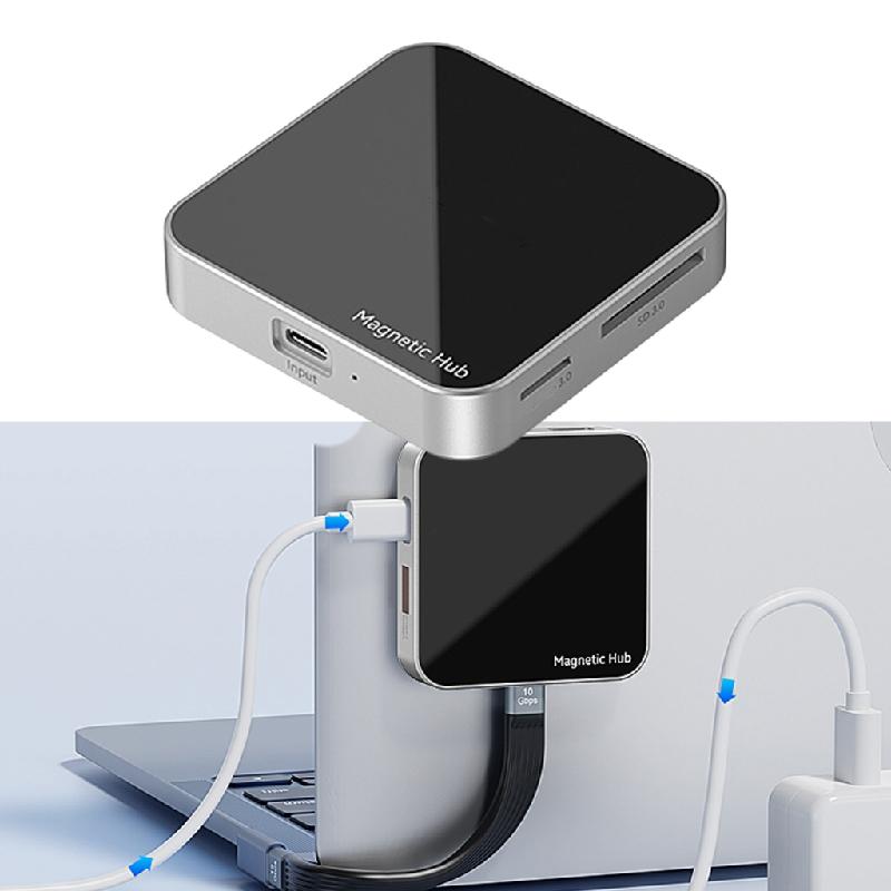 Magnetic USB C Adapter 7/8 Port Docking Station PD100W Fast Devices Connection
