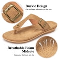 thumbnail image 3 of Ecetana Women's Flip Flops Comfort Dressy Slides Sandals Flat Sandals for Women, 3 of 6