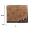 thumbnail image 2 of Cartera de empalme de cuero Simple esmerilado multitarjeta hombres dinero cliplight café, 2 of 5