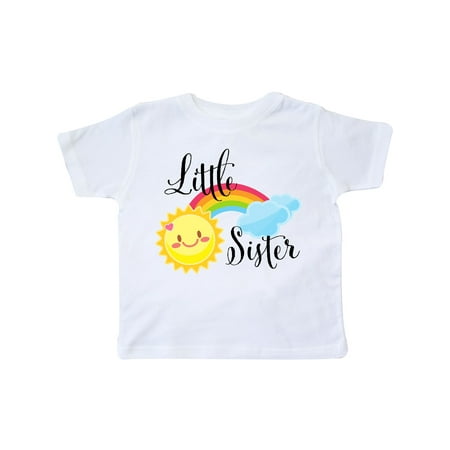 

Inktastic Little Sister- sun and rainbow Gift Toddler Toddler Girl T-Shirt