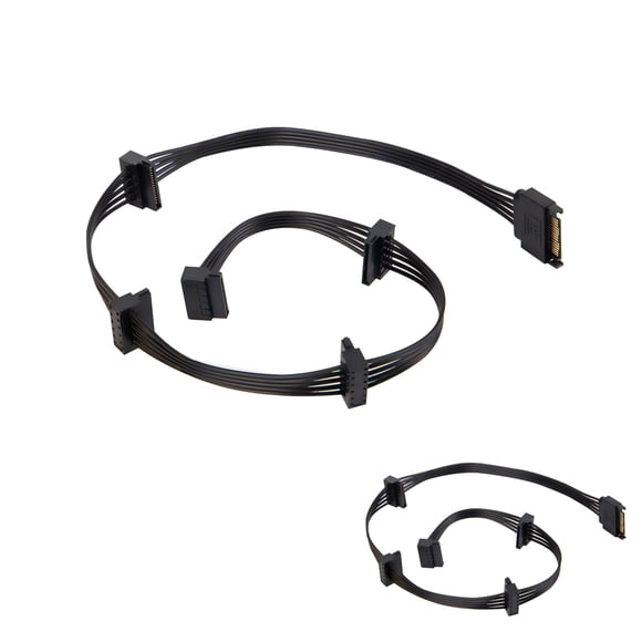 Divisor de cables de extensión de alimentación SATA a 5 SATA, paquete de 2 unidades YSIUENG